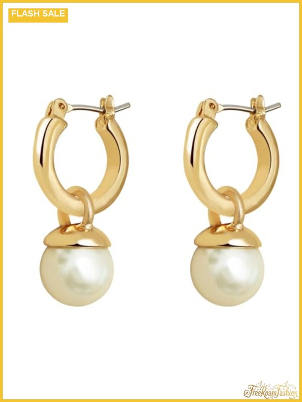 Chunky Gold Hoop Earrings for Women, 14k Gold Plated Hypoallergenic Statement
